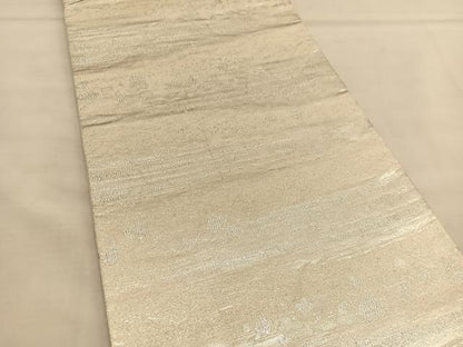 平和屋着物◎六通柄袋帯 箔散らし文様 銀糸 正絹 逸品 BAAU0926hv