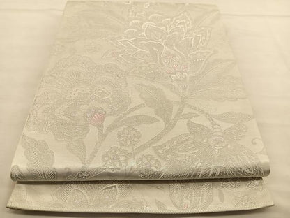 平和屋着物◎六通柄袋帯 王朝華文 プラチナ箔 九百錦 正絹 逸品 BAAU1034hv
