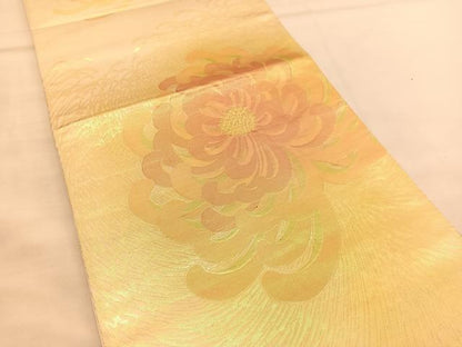 平和屋着物◎六通柄袋帯　乱菊　金糸　正絹　逸品　BAAU1036hv