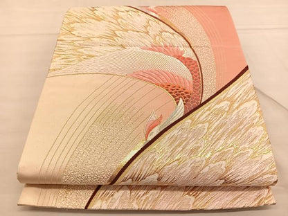 平和屋着物◎両面 六通柄袋帯 鳳凰 正絹 逸品 BAAU1109hv