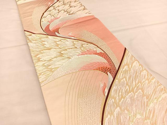 平和屋着物◎両面 六通柄袋帯 鳳凰 正絹 逸品 BAAU1109hv