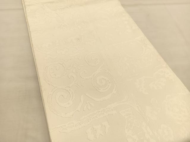 平和屋着物◎六通柄袋帯 唐織 抽象文様 正絹 逸品 BAAU1123hv