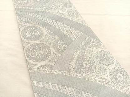 平和屋着物◎六通柄袋帯 向かい鳳凰飾花文 正絹 逸品 BAAU1131hv