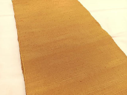 平和屋着物◎両面 全通柄 京袋帯 紬地 赤茶色 正絹 逸品 BAAU1159hv