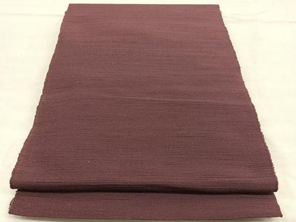 平和屋着物◎両面　全通柄　京袋帯　紬地　暗紅色　正絹　逸品　BAAU1160hv
