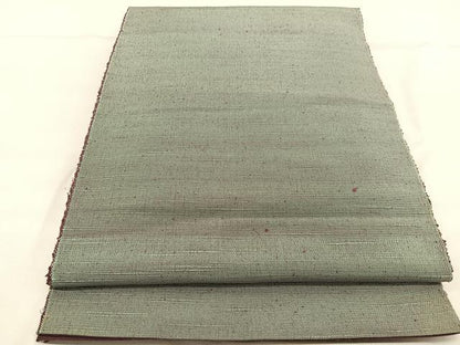 平和屋着物◎両面　全通柄　京袋帯　紬地　暗紅色　正絹　逸品　BAAU1160hv