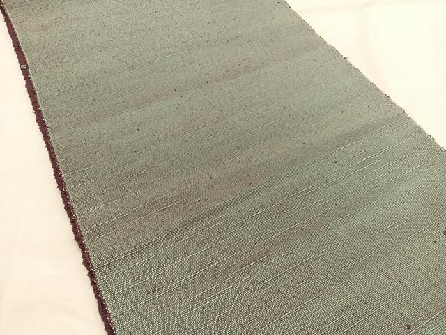 平和屋着物◎両面　全通柄　京袋帯　紬地　暗紅色　正絹　逸品　BAAU1160hv