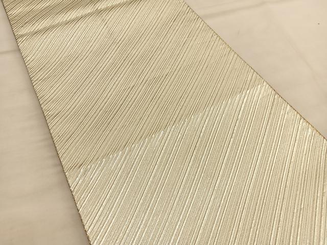平和屋着物◎両面 全通柄袋帯 斜線文 金銀糸 正絹 逸品 BAAU1210hv