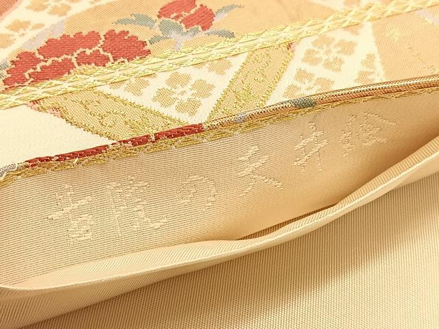 平和屋着物◎六通柄 本袋帯 唐織 作家物 百院の天井絵 金糸 正絹 逸品 BAAU1240hv