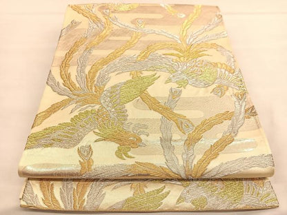 平和屋着物◎六通柄袋帯　鳳凰　金銀糸　やまとオリジナル　正絹　逸品　BAAU1380v