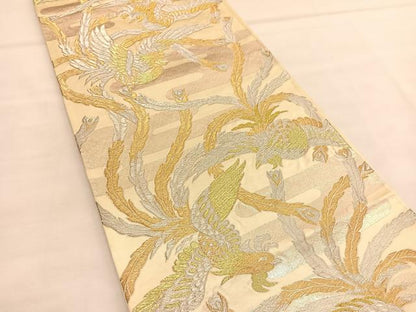 平和屋着物◎六通柄袋帯　鳳凰　金銀糸　やまとオリジナル　正絹　逸品　BAAU1380v