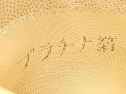 平和屋着物◎六通柄袋帯　唐織　桃山屏風花鳥文　プラチナ箔　正絹　逸品　BAAU1387hv