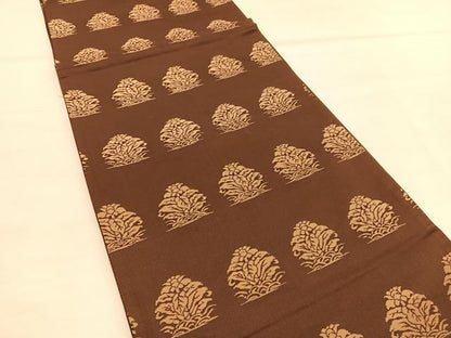 平和屋着物◎六通柄袋帯　けいとう　ケイトウ　鶏頭　金糸　正絹　逸品　BAAU1388hv