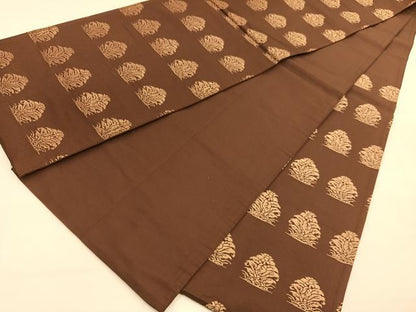 平和屋着物◎六通柄袋帯　けいとう　ケイトウ　鶏頭　金糸　正絹　逸品　BAAU1388hv