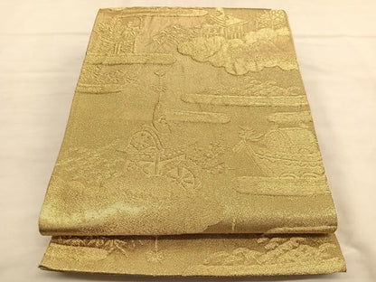 平和屋着物◎六通柄袋帯 祇園祭 金糸 正絹 逸品 BAAU1433hv