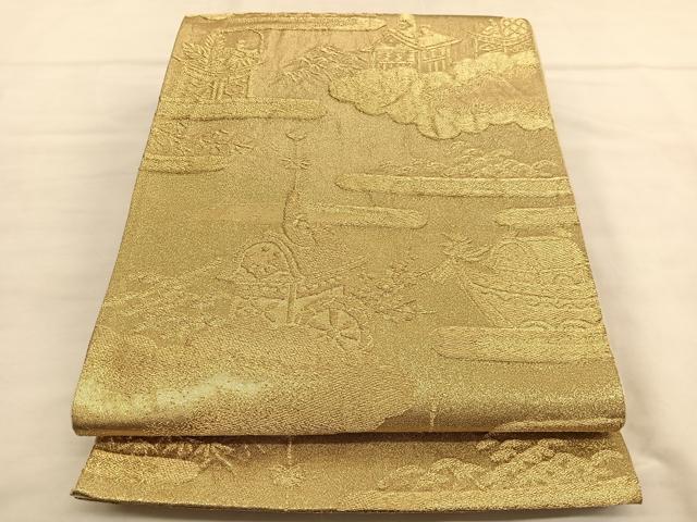 平和屋着物◎六通柄袋帯 祇園祭 金糸 正絹 逸品 BAAU1433hv