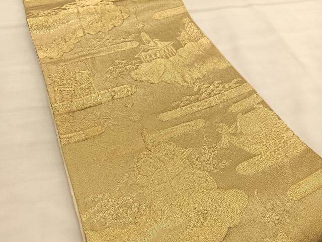 平和屋着物◎六通柄袋帯 祇園祭 金糸 正絹 逸品 BAAU1433hv