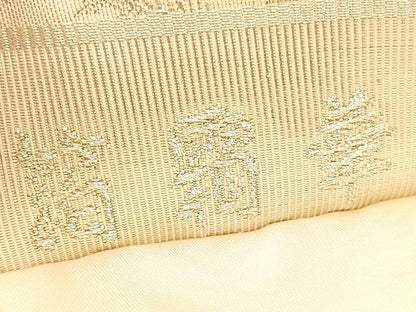 平和屋着物●西陣の名門　加納幸謹製　六通柄袋帯　唐織　冊子春秋花文　華霜箔　正絹　逸品　BAAU1494hv