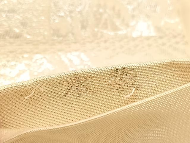 平和屋着物◎六通柄 本袋帯 狩猟丸文 純銀箔 正絹 逸品 BAAU1573hv
