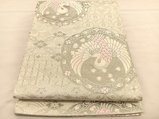 平和屋着物◎六通柄袋帯　唐織　正倉院古代裂　プラチナ二重箔　正絹　逸品　BAAU1584hv