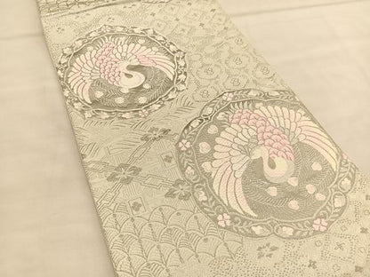 平和屋着物◎六通柄袋帯　唐織　正倉院古代裂　プラチナ二重箔　正絹　逸品　BAAU1584hv