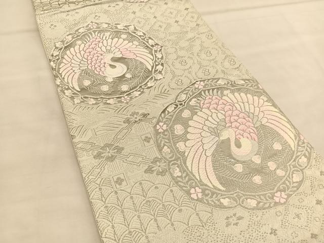 平和屋着物◎六通柄袋帯　唐織　正倉院古代裂　プラチナ二重箔　正絹　逸品　BAAU1584hv