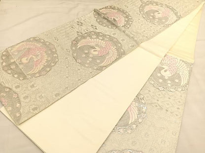 平和屋着物◎六通柄袋帯　唐織　正倉院古代裂　プラチナ二重箔　正絹　逸品　BAAU1584hv