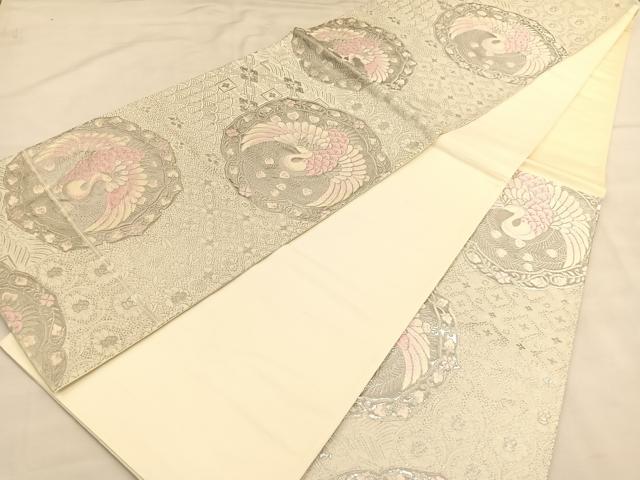 平和屋着物◎六通柄袋帯　唐織　正倉院古代裂　プラチナ二重箔　正絹　逸品　BAAU1584hv
