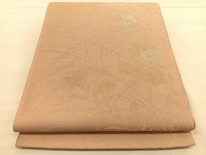 平和屋着物＊夏物 六通柄袋帯 桔梗 金銀糸 正絹 逸品 未使用 BAAU1683hv