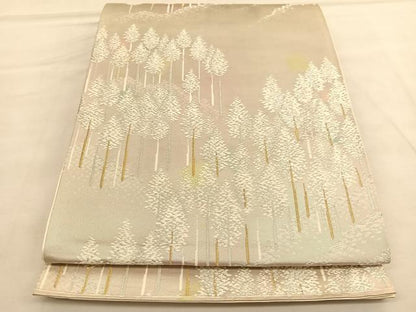 平和屋着物◎六通柄袋帯 唐織 北山 金銀糸 正絹 逸品 BAAU1983hv