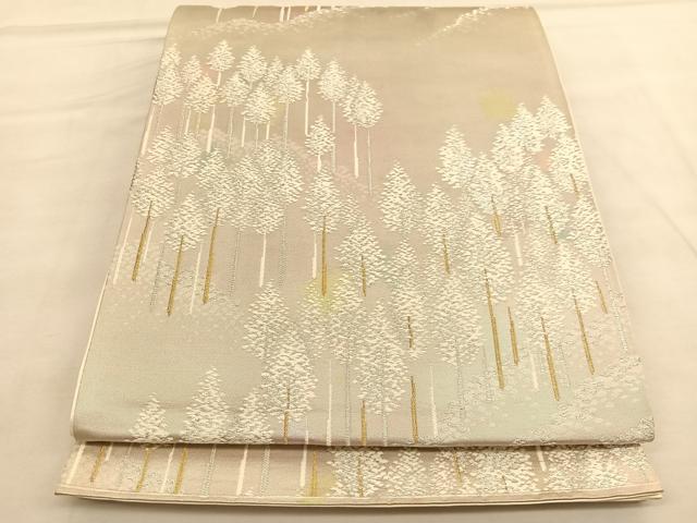 平和屋着物◎六通柄袋帯 唐織 北山 金銀糸 正絹 逸品 BAAU1983hv