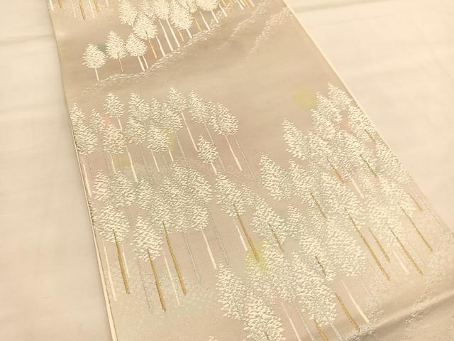 平和屋着物◎六通柄袋帯 唐織 北山 金銀糸 正絹 逸品 BAAU1983hv