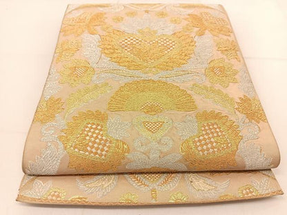 平和屋着物◎六通柄　本袋帯　宝相華　金銀糸　正絹　逸品　BAAU2003yc