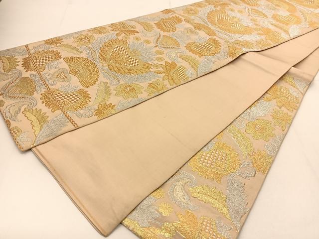 平和屋着物◎六通柄　本袋帯　宝相華　金銀糸　正絹　逸品　BAAU2003yc