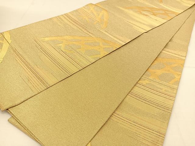 平和屋着物◎六通柄袋帯 霞に袖垣文様 金糸 正絹 逸品 BAAU2015yc