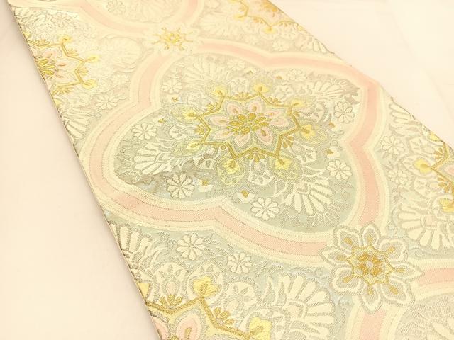 平和屋着物◎六通柄袋帯 唐織 正倉院花文 金銀糸 正絹 逸品 BAAU2017yc