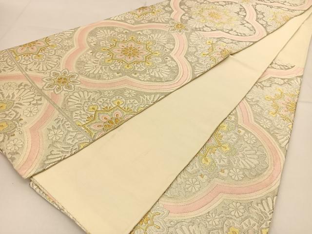 平和屋着物◎六通柄袋帯 唐織 正倉院花文 金銀糸 正絹 逸品 BAAU2017yc