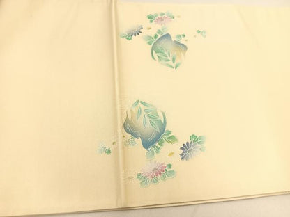 平和屋着物◎太鼓柄袋帯 鳳凰花文 銀通し地 正絹 逸品 BAAU2018yc