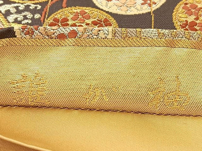 平和屋着物◎六通柄袋帯 唐織 誰が袖 金銀糸 引箔 正絹 逸品 BAAU2102yc