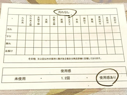 平和屋着物◎六通柄袋帯　横段文　金銀糸　引箔　正絹　逸品　BAAU2150yc