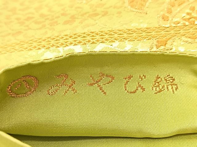 平和屋着物◎六通柄袋帯　唐織　みやび錦　正倉院花文　金糸　正絹　逸品　BAAU2264yc