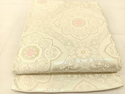 平和屋着物◎六通柄袋帯　唐織　正倉院花文　金銀糸　正絹　逸品　BAAU2269yc