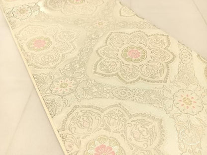 平和屋着物◎六通柄袋帯　唐織　正倉院花文　金銀糸　正絹　逸品　BAAU2269yc