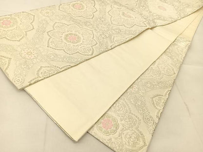 平和屋着物◎六通柄袋帯　唐織　正倉院花文　金銀糸　正絹　逸品　BAAU2269yc
