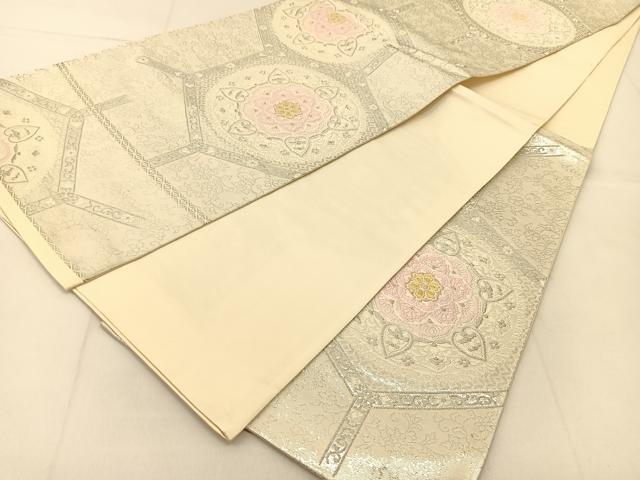平和屋着物◎六通柄袋帯　唐織　正倉院花文　金銀糸　正絹　逸品　BAAU2296yc