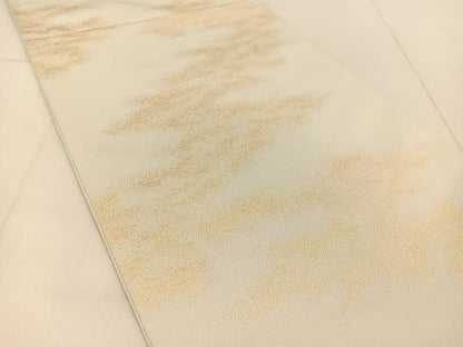平和屋着物◎六通柄　本袋帯　霞文　金糸　正絹　逸品　BAAU2335yc