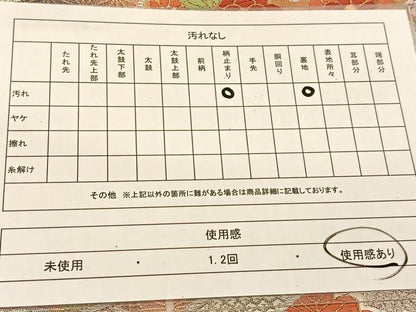 平和屋着物◎六通柄袋帯　唐織　檜扇花文　金銀糸　正絹　逸品　BAAU2363yc