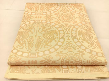 平和屋着物◎六通柄　本袋帯　狩猟文　正絹　逸品　BAAU2406yc