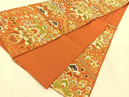 平和屋着物◎六通柄　京袋帯　唐織　宝相華　金糸　正絹　逸品　BAAU2408yc