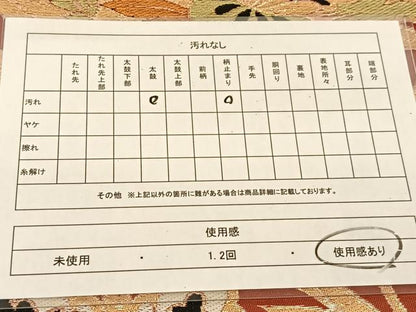 平和屋着物◎六通柄袋帯　唐織　宝相華　金糸　正絹　逸品　BAAU2422yc